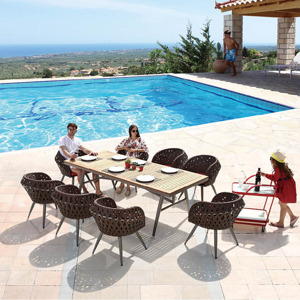 Verona Dining Set For 8 With Trolley
