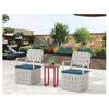 Edge Seating Set For 2 With Woven Sides Chair