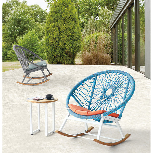 Seattle Round Rocking Club Chair With Coffee Table